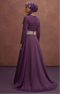Ivory Belted Muslim Prom Dresses – Structured & Elegant Looks