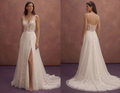 Ivory Elegant Wedding Dress with Sheer Corset Structure