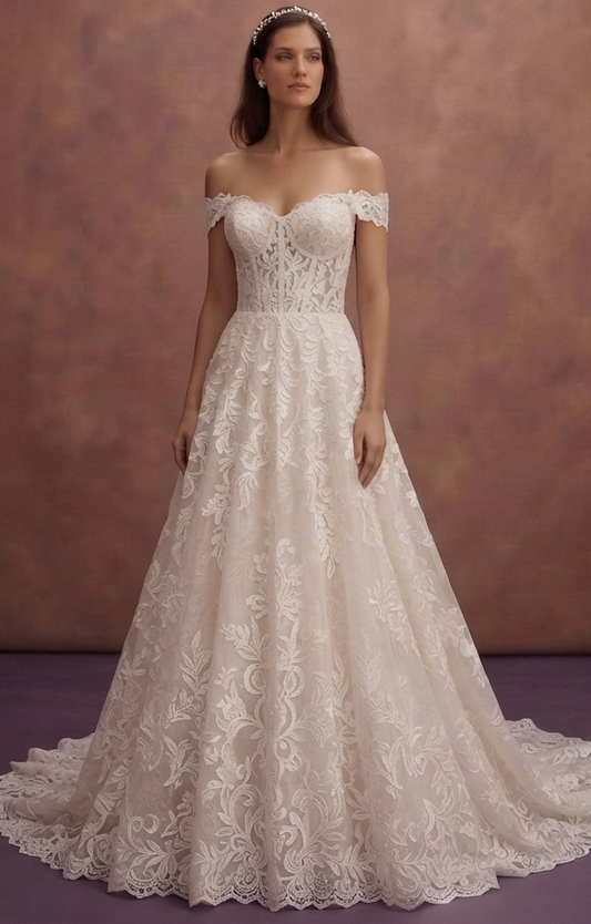 Ivory Lace Wedding Dresses with Timeless Romance