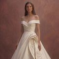 Ivory Mikado Bridal Dress with Timeless Princess Shape