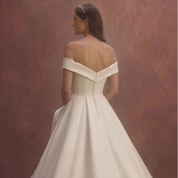 Ivory Mikado Bridal Dress with Timeless Princess Shape