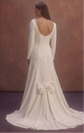 Ivory Minimal Wedding Dress with Elegant Tailored Design