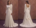 Ivory Minimal Wedding Dress with Elegant Tailored Design