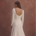 Ivory Minimal Wedding Dress with Elegant Tailored Design