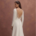 Ivory Minimal Wedding Dress with Soft Clean Lines