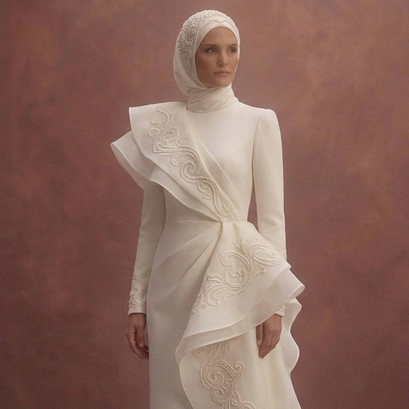 Ivory Modest Evening Dresses for Prom – Muslim-Friendly Styles