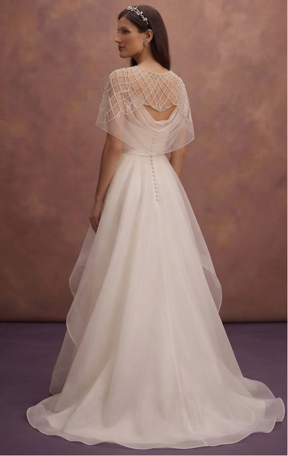 Ivory Organza Wedding Dresses with Classic Elegance