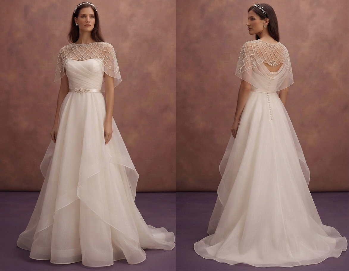 Ivory Organza Wedding Dresses with Classic Elegance