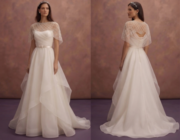 Ivory Organza Wedding Dresses with Classic Elegance
