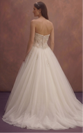 Ivory Princess Wedding Dress with Beaded Corset Top