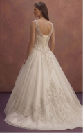 Ivory Princess Wedding Dress with Beaded Corset Top Design