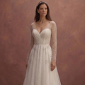 Ivory Sparkle Tulle Wedding Dress with Soft Glitter Layers