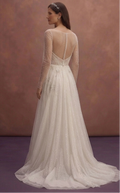 Ivory Sparkle Tulle Wedding Dress with Soft Glitter Layers