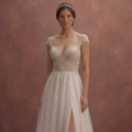 Ivory Sparkle Tulle Wedding Dress with Subtle Glitter Layers