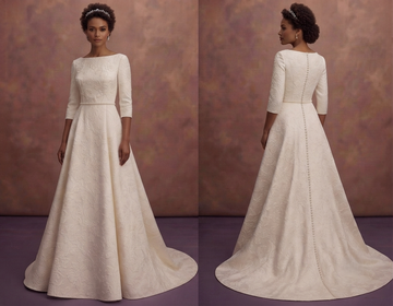 Jacquard Bridal Gowns with Sophisticated Texture