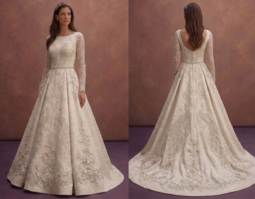 Jacquard Wedding Dresses with Rich Texture