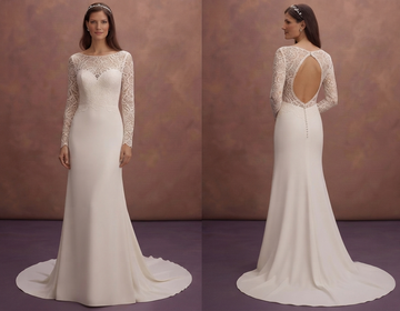 Keyhole Back Wedding Dresses with Elegant Details