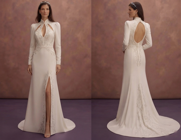 Keyhole Neck Wedding Dresses with Fashion-Forward Details