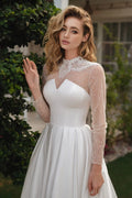 Minimalist A-Line Marriage Dress with Strapless Sweetheart Neckline, Button Detailing, and Natural Waistline