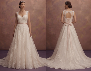 Lace-Up Wedding Dresses with Romantic Appeal