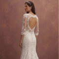 Lace Fit and Flare Wedding Dresses with Romantic Appeal