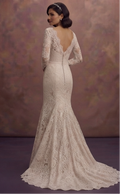Lace Trumpet Wedding Dresses with Timeless Beauty