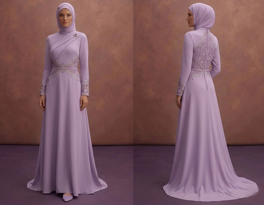 Lavender Muslim Prom Dresses – Light & Trendy Styles