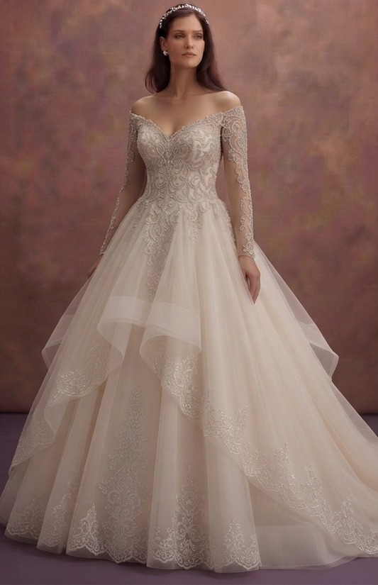 Layered Tulle Bridal Dresses with Princess Appeal