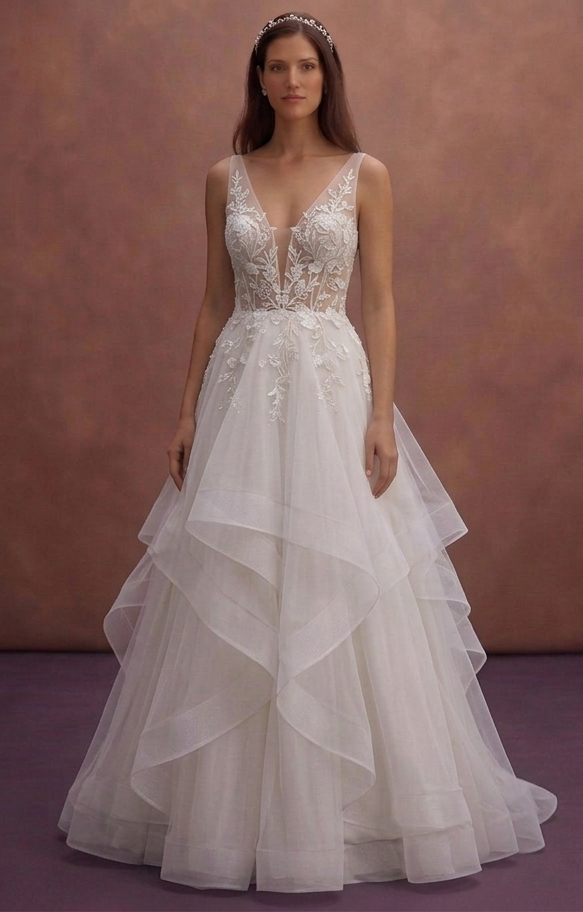 Layered Tulle Wedding Dresses with Soft Volume