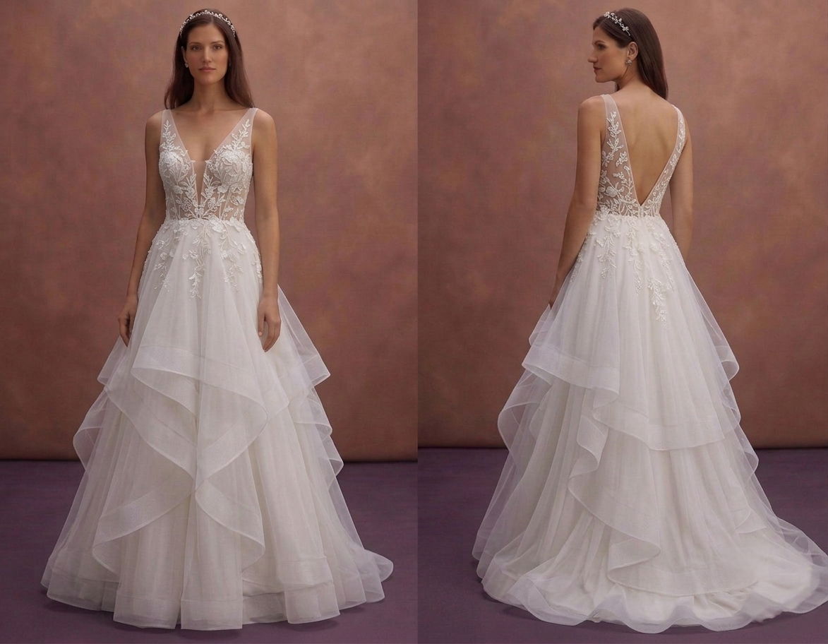 Layered Tulle Wedding Dresses with Soft Volume