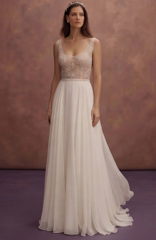 Lightweight Chiffon Wedding Dresses for Summer Brides