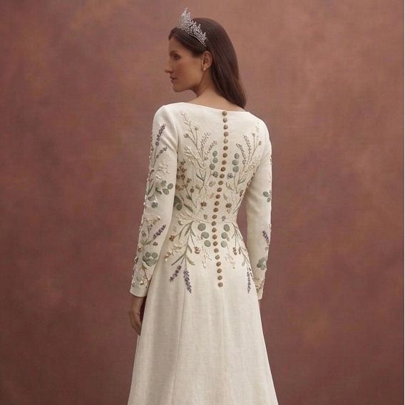 Linen Wedding Dresses for Casual Outdoor Weddings