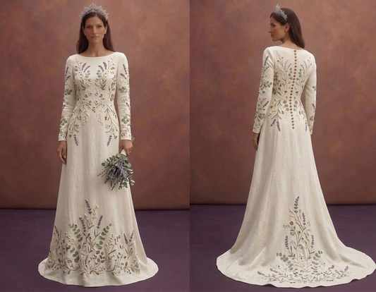 Linen Wedding Dresses for Casual Outdoor Weddings