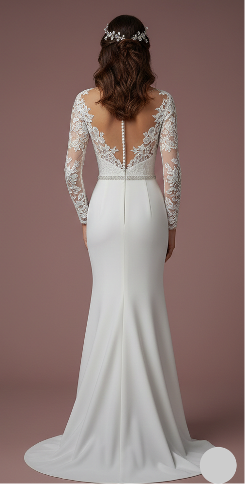 Long Beach Wedding Dress Lace Crochet Boho Style Outdoor