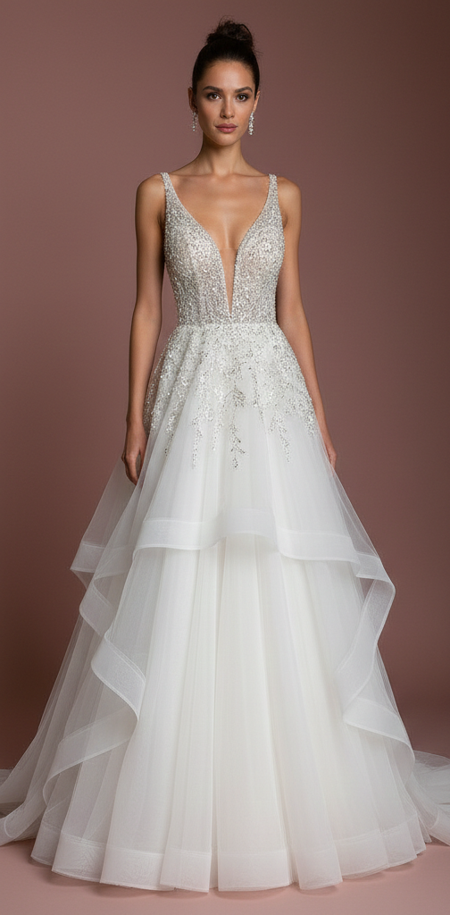 Long Detachable Train Wedding Dress 2-in-1 Lace Mermaid