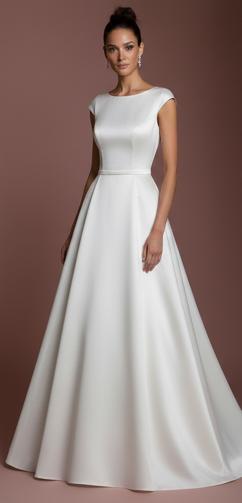 Long Halter Neck Wedding Dress Backless Satin Mermaid Style
