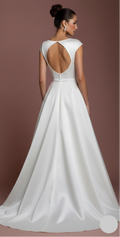 Long Halter Neck Wedding Dress Backless Satin Mermaid Style