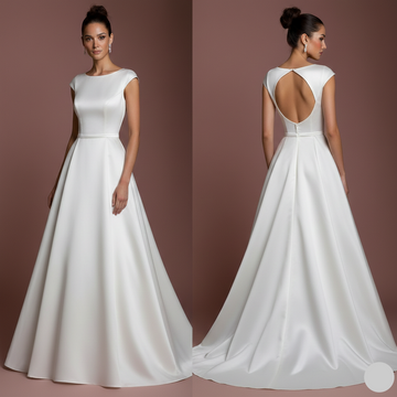 Long Halter Neck Wedding Dress Backless Satin Mermaid Style