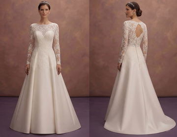 Long Sleeve Lace Bridal Dresses with Elegant Coverage