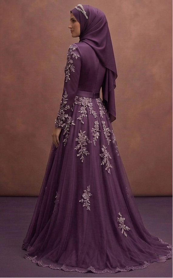 Long Sleeve Muslim Prom Dresses for a Graceful Look