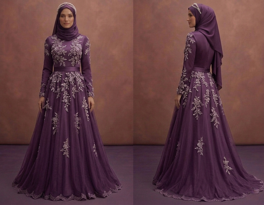Long Sleeve Muslim Prom Dresses for a Graceful Look