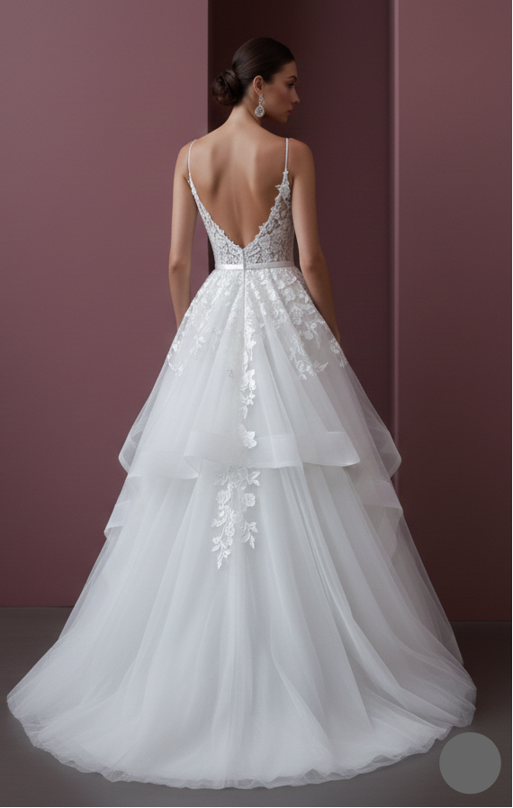 Long Sweetheart Wedding Dress Tulle Ball Gown Strapless