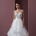 Long Sweetheart Wedding Dress Tulle Ball Gown Strapless