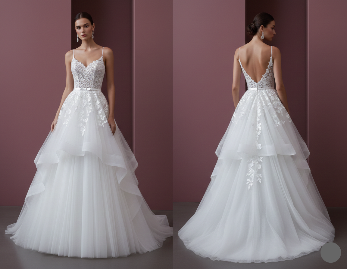 Long Sweetheart Wedding Dress Tulle Ball Gown Strapless