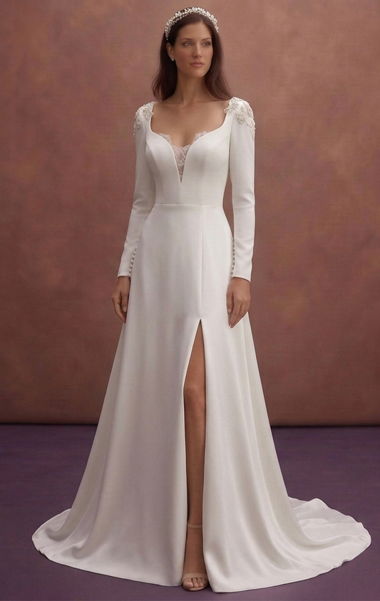Low Back Wedding Dresses with Sophisticated Style