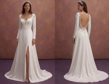 Low Back Wedding Dresses with Sophisticated Style
