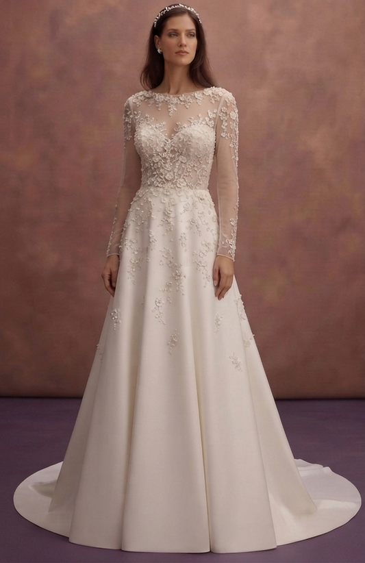 Luxury Bridal Dresses with Handcrafted Floral Beading