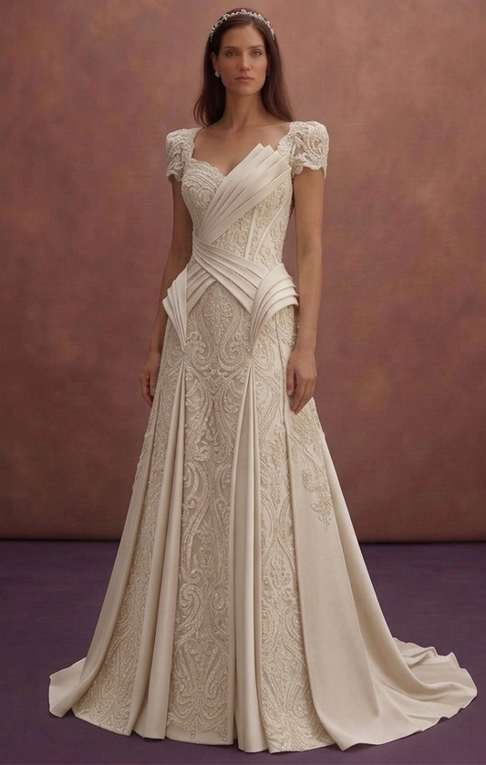 Luxury Bridal Gowns with Italian Silk Craftsmanship