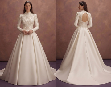 Luxury Duchess Satin Wedding Dresses with Structured Beauty