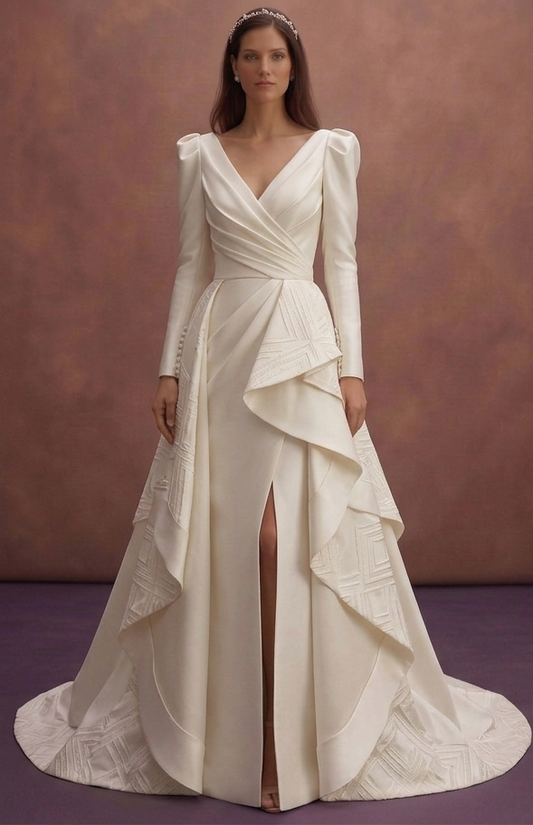 Luxury Silk Mikado Wedding Dresses with Modern Elegance